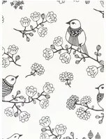 Majvillan Carta da parati Sugar Tree - Soft Black/ Cream White
