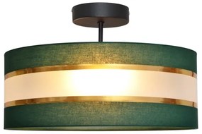 Lampadario a sospensione con supporto rigido HELEN 3xE27/15W/230V verde/oro