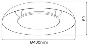Plafoniera LED PIATTINO LED/30W/230V 3000/4000/6000K Ø 40 cm nera
