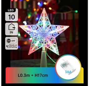 Aigostar - Stella decorativa natalizia LED RGBY, 10x LED / 3x AA