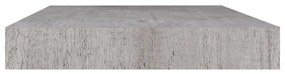 Scaffale a parete grigio cemento 40x23x3,8 cm in mdf