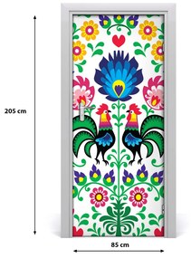 Poster adesivo per porta Modello etnico 85x205 cm