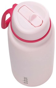 Bottiglia termica in acciaio inox con cannuccia 1l - rosa