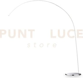 Dorsale lampada da terra cromo 1 luce attacco e27 senza paralume ac...