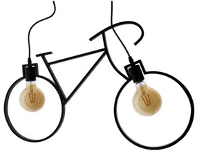 Lampadario da soffitto Bicicletta Vintage Nero 2 x E27 M LEDME