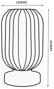 Globo 15469TS - Lampada da tavolo NORMY 1xE27/40W/230V grigio