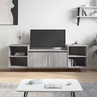 Mobile TV Grigio Sonoma 160x35x55 cm in Legno Multistrato 831346