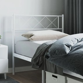 Testiera İn Metallo Bianco 90 Cm /
