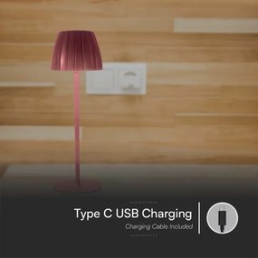 LED Lampada da tavolo ricaricabile dimmerabile LED/2,7W/5V 3000-6000K 1800 mAh marrone