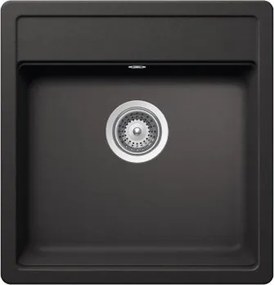 Lavello sopratop 1 vasca in quarzo nero SCHOCK Nemo N100 S CRISTALITE® L 49 x L 43.4 cm