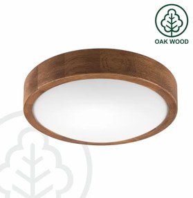 Brilagi - Plafoniera LED CARVALHO SLIM 1xE27/60W/230V quercia ciliegio diametro 27 cm