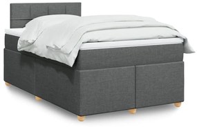 Giroletto A Molle Con Materasso Grigio Scuro 120x200 Cm Tessuto /