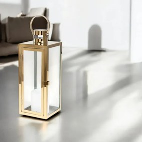 Lanterna decorativa dorata 63 cm