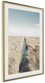 Poster  Drainage Ditch  Cornice Quadri Cornice d'oro con passe-partout, Larghezza x Altezza Home decor 40x60