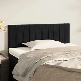 Testiera Nera 80x5x78/88 Cm İn Velluto /