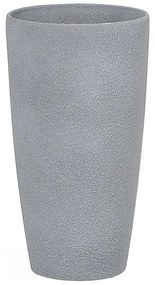 Vaso da fiori moderno tondo grigio 23x23x42cm ABDERA Beliani