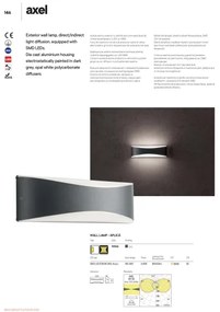 Redo 90126 - Applique LED da esterno AXEL LED/7W/230V 3000K IP65 antracite