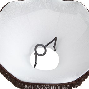 Paralume in tessuto marrone con interno bianco 45/15/21.5 - Heritage