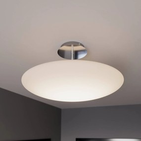 Lindby Plafoniera LED Gunda, bianco, vetro, Ø 48 cm, dimmerabile