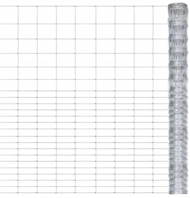 Recinzione Da Giardino İn Acciaio Zincato 50x1,6 M Argento /