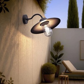 Applique Nera E27, IP54 per Esterni - Serie AURA Base E27