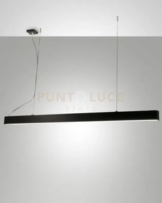 Next lampadario a sospensione nero l.142x4,6cm dimmerabile doppia e...