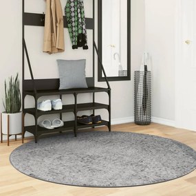 Tappeto Shaggy Pamplona A Pelo Lungo Moderno Grigio Ø 160 Cm /