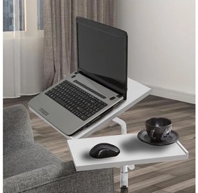 Tavolo regolabile GLEN 87x67 cm bianco