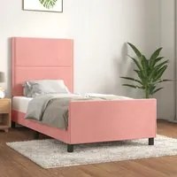 Giroletto con Testiera Rosa 80x200 cm in Velluto cod mxl 61019