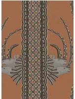 Nashorn Tapete Jabu von Cole & Son - Orange