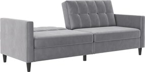 Divano grigio chiaro in velluto 203 cm Hartford - Støraa