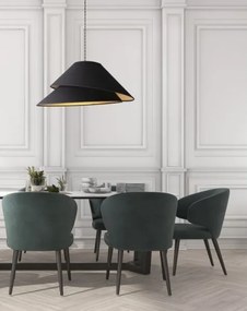 Duolla - Lampadario a sospensione con filo COCO 1xE27/40W/230V diametro 50 cm nero
