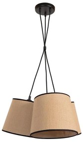 Duolla - Lampadario a sospensione con filo ROSSA 3xE27/15W/230V diametro 45 cm marrone/nero