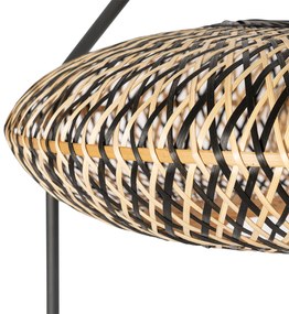 Lampada da terra orientale in bambù nero - Ostrava
