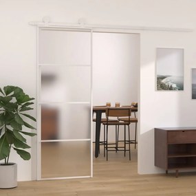 Porta Scorrevole İn Vetro Esg E Alluminio 75x205 Cm Bianca /