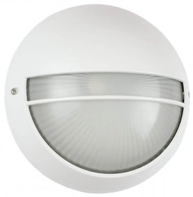 Plafoniera da Esterno E27 Bianca, IP54, Ø258mm mod. Palpebra Colore Bianco