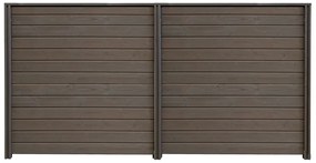 Pannello componibile Thermowood grigio in legno H 178.4 x L 350.2 cm, 2 pezzi