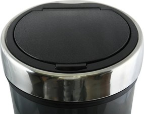 Cestino per la spazzatura grigio scuro in acciaio touch 30 l – MSV