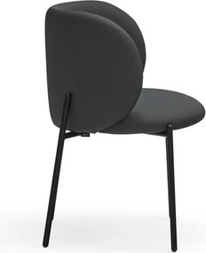 Set di sedie da pranzo nera in imbottito 2 pz Mogi – Teulat