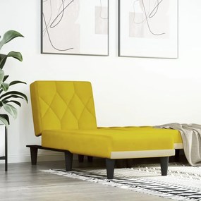 Chaise Longue İn Velluto Giallo /