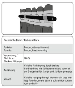 Tenda nera oscurante 140x245 cm Dimout - Gardinia