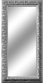 Specchio rettangolare in legno argento 66 x 166 cm