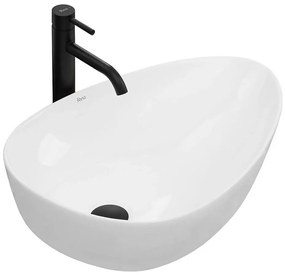 REA-U8536 - Lavabo da appoggio GRETA 39x56 cm ceramica/bianco lucido