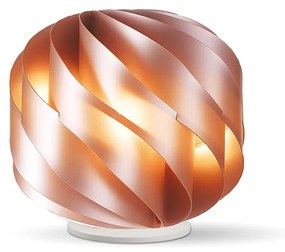 Lampada Da Tavolo Globe 1 Luce In Polilux Rame Con Base D25 Made In Italy