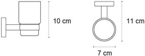 New Line M5 Bicchiere Portaspazzolini tondo In Acciaio Inox cromo