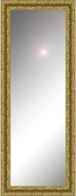 Specchio Camelia rettangolare in legno oro foglia 125 x 40 cm