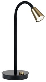 Orion - Lampada da tavolo flessibile dimmerabile DOTTY 1xGU10/10W/230V nero/ottone