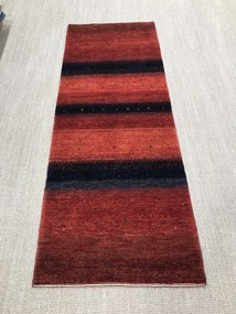 Loribaft Tappeto 200 x 70 Rosso (Iran) Annodato A Mano
