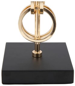 Lampada da tavolo in nero e oro Glam , altezza 54,5 cm Rings - Mauro Ferretti