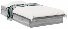 Giroletto Cassetti Grigio Sonoma 90x200 Cm Legno Multistrato /